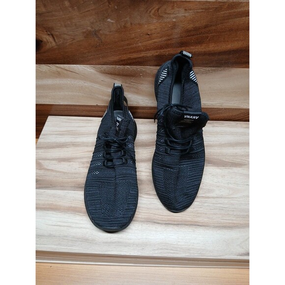 VNANV Black Slip On Designer Fashion Lace Running Shoes Sneakers Size 14 - Picture 2 of 15